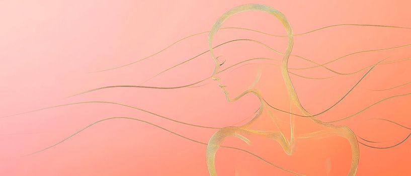 Soft silhouette in pastel colours - Abstract by Poster Art Shop