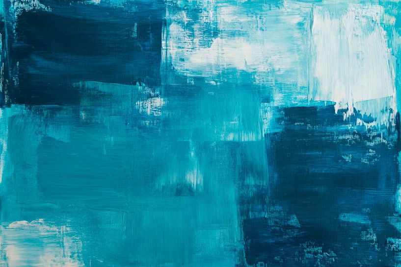 Fascinatie in blauwgroen van Poster Art Shop