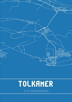 Blaupause | Karte | Tolkamer (Gelderland) von Rezona