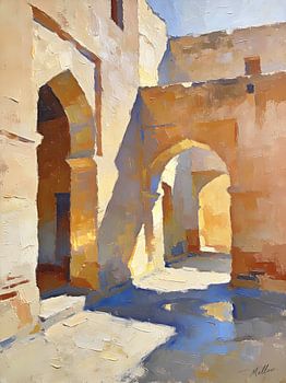 Ombres sur pierre - Ambiance méditerranéenne