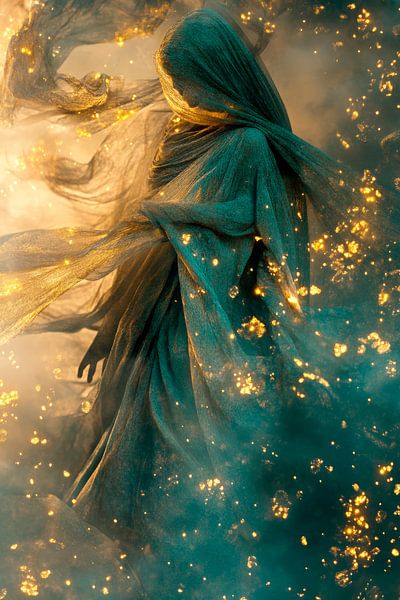 Figure fantomatique dans une lumière mystique par Poster Art Shop