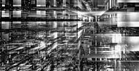 Matrix Panorama Schwarz Weiß von Max Steinwald Miniaturansicht