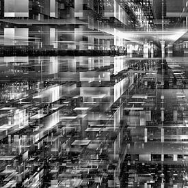 Matrix Panorama Zwart Wit van Max Steinwald