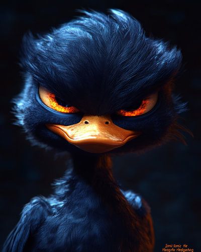 Dark Fury: De intense zwarte eend