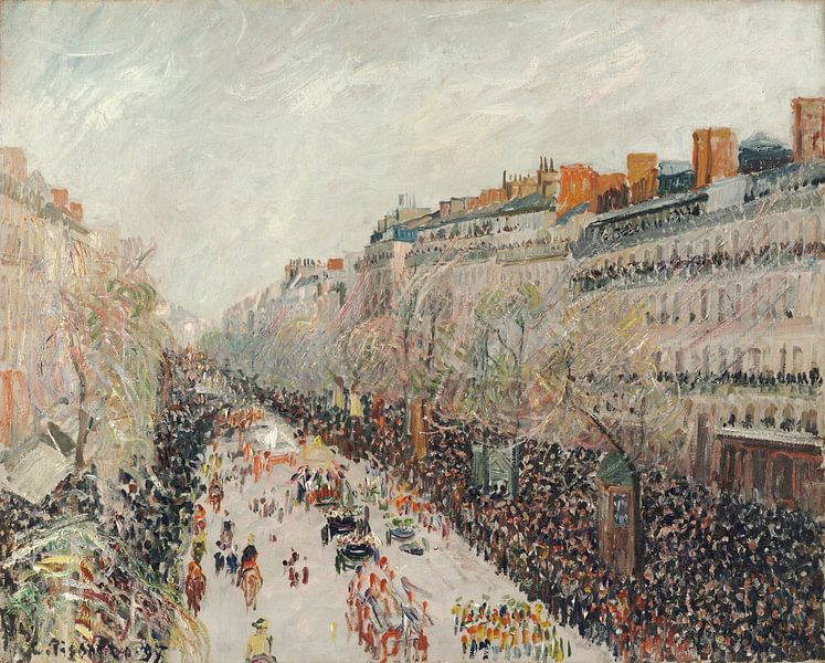 Mardi Gras op de Boulevards, Camille Pissarro, Camille Pissarro van Meesterlijcke Meesters
