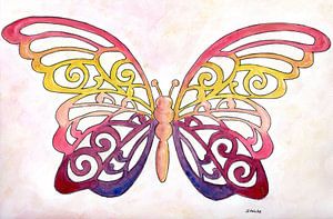 Kleurrijke vlinder van Sandra Steinke