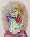 Blauwe bloemen vaas, Zygmunt Waliszewski van Oude Meesters Atelier thumbnail