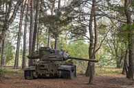 abandoned army tank vehicle in the forest, urbex by Ger Beekes thumbnail