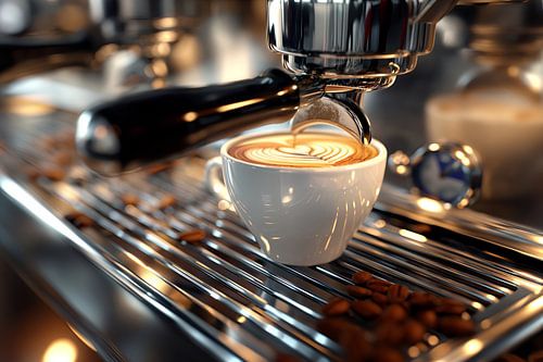 kop koffie of cappuccino drinken