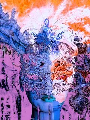 Het twee gekleurde masker