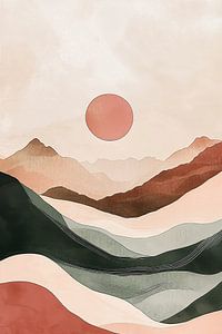 Contours de montagne au lever du soleil