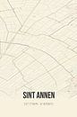 Vintage landkaart van Sint Annen (Groningen) van Stad & Wand thumbnail
