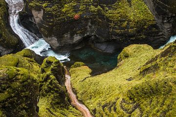 Fjaðrárgljúfur kloof in IJsland van Danny Slijfer Natuurfotografie