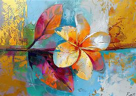 Peinture abstraite moderne de fleurs sur Peinture Abstraite