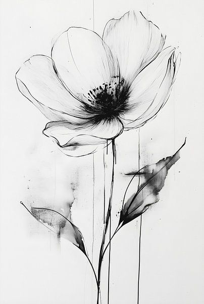 Elegante Eenheid: Minimalistische Bloemillustratie van But First Framing
