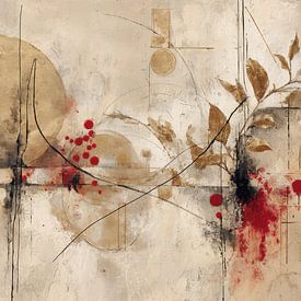 Abstract Painting - Gold Beige Elegant and Organic by Joriali Abstract