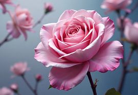 Roze roos met rozen op een wazige achtergrond van Markus Gann