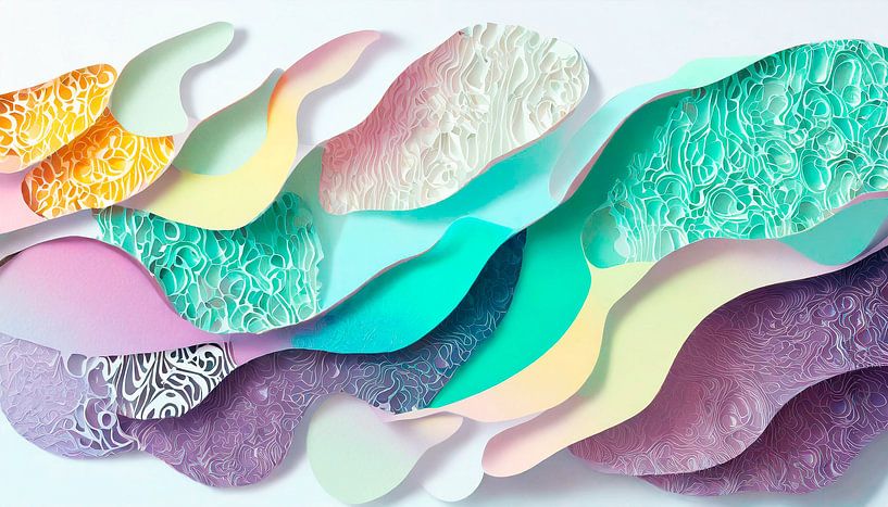 Wand Farben mit Design und Wellen von Mustafa Kurnaz