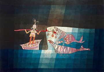 Gevechtsscène uit de grappige en fantastische opera "The Seafarers", Paul Klee