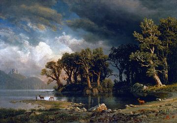 Albert Bierstadt, De komende storm, 1869 van Atelier Liesjes
