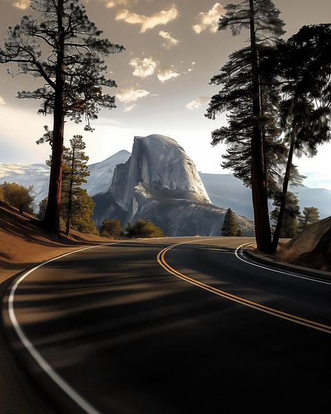 Gletsjerpunt, Half Dome van fernlichtsicht