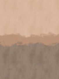 Peinture abstraite minimaliste aux tons chauds de terre sur Dina Dankers