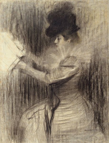 Female Figure, Ramon Casas i Carbó by Masterful Masters