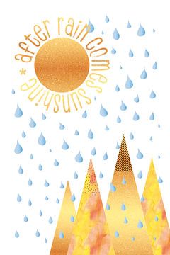 NAIVE GRAPHIC ART After rain comes sunshine by Melanie Viola