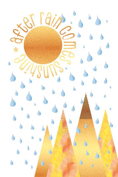 NAIVE GRAPHIC ART After rain comes sunshine par Melanie Viola