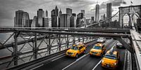 New York City vanaf de Brooklyn Bridge van Roy Poots thumbnail