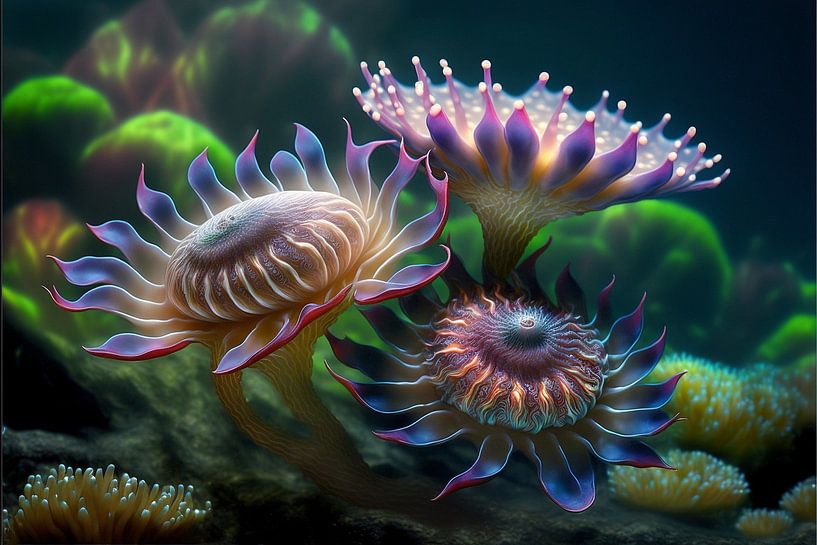 Bioluminescent flower by Vythryd Arts