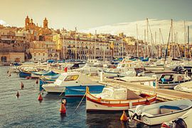 Jachthaven van Valetta, Malta van Marcel Bakker