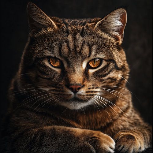 Katzenporträt braun-schwarz