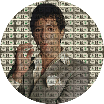 Tony Montana Dollar Bills van Rene Ladenius Digital Art