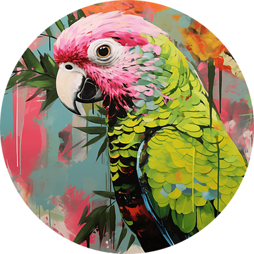 Papegaai in jungle van Uncoloredx12
