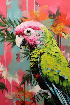 Papegaai in jungle van Uncoloredx12