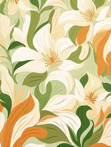 Abstrait Midcentury Rétro Boho Lys