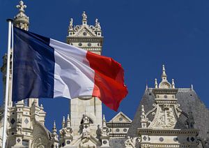 Franse vlag voor kasteel Chambord van joyce kool