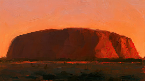 Uluru, Australia: abstract panorama