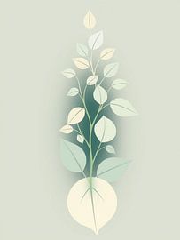 Botanical Elegance: A Serene Digital Illustration by Artistic