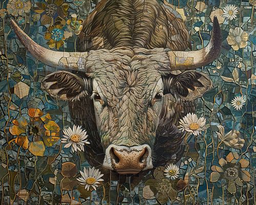 Painting Bull Mosaic