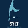 Sylt | Design kaart | Silhouet | Minimalistische kaart van ViaMapia