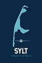 Sylt | Design-Landkarte | Insel Silhouette von ViaMapia Miniaturansicht