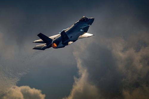 In the blue sky