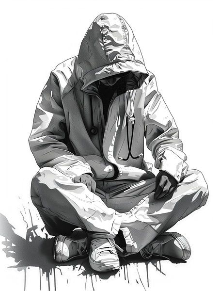 Urban nurse wearing streetwear by Luc V. de Zeeuw