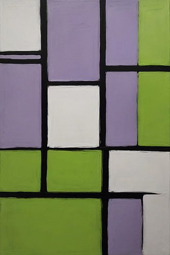 Minimalisme groen en paars