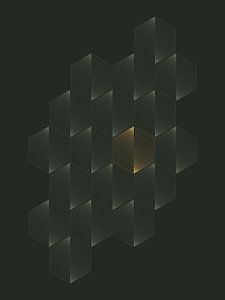 Abstracte hexagons van Kjubik