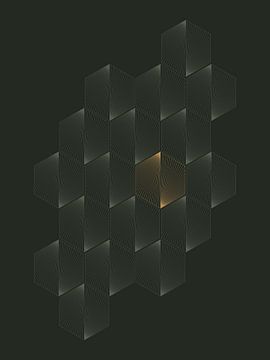 Abstracte hexagons van Kjubik