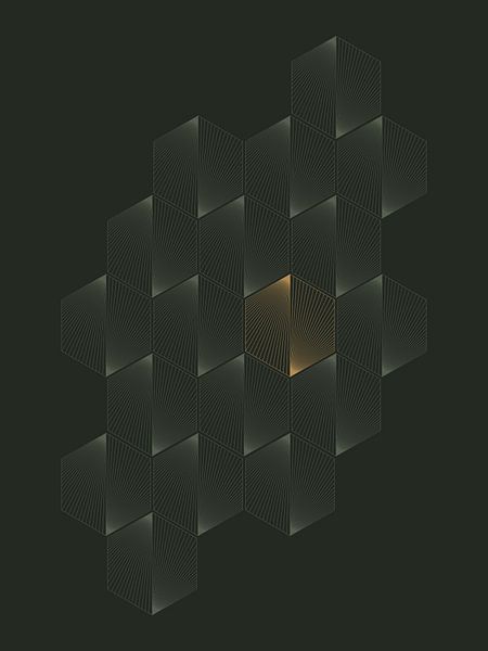 Abstract hexagons by Kjubik