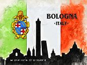Bologna von Printed Artings Miniaturansicht
